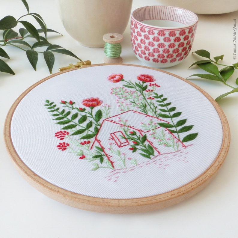 Between the Flowers Plant Embroidery, Embroidery kit, Flowers embroidery, Botanical embroidery, Botanical Art, Gardening image 2