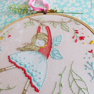 Flying Fairy - Embroidery Kit, Hand Embroidery, Fairy Nursery ...