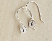 Personalized Disc Earrings. Initial Disc Earrings. Silver Initial Earrings. Hypoallergenic Earrings. Bridesmaid Gift. Gift Under 40.