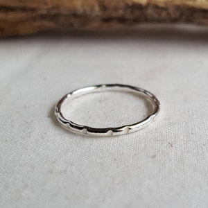 Silver Line Stacking Ring. Silver Dash Stacker. Stackable Silver Ring. Simple Silver Ring. Everyday Jewelry. Minimal Modern Ring. image 2