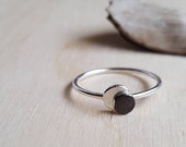 Lunar Eclipse Ring - Oxidized Silver Disc Ring - Silver Moon Ring - Space Ring - Lunar Phase Ring - Celestial Jewelry - Science Nerd Gift