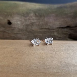 Herkimer Diamond Earrings. Gemstone Stud Earrings. Crystal Quartz Stud Earrings. Everyday Prong Stud Earrings. April Birthstone Earrings.
