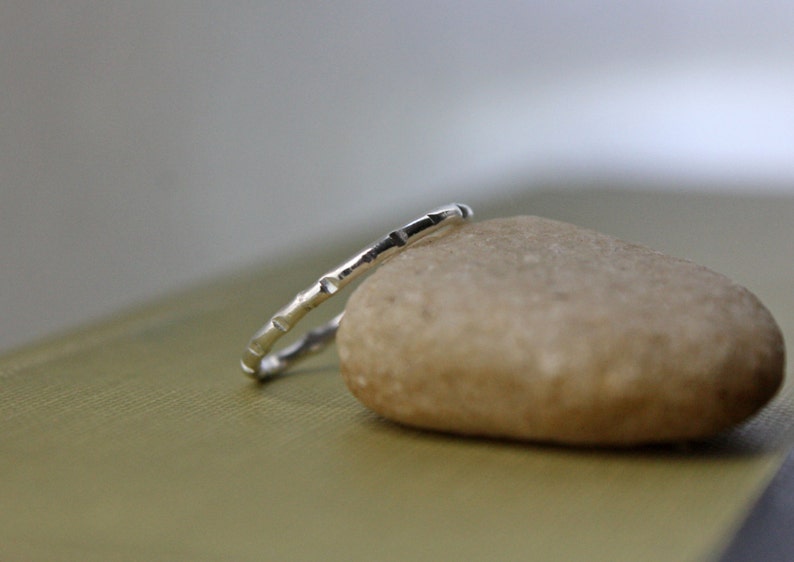 Silver Line Stacking Ring. Silver Dash Stacker. Stackable Silver Ring. Simple Silver Ring. Everyday Jewelry. Minimal Modern Ring. image 9
