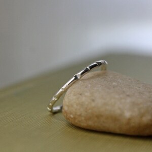 Silver Line Stacking Ring. Silver Dash Stacker. Stackable Silver Ring. Simple Silver Ring. Everyday Jewelry. Minimal Modern Ring. image 5