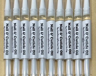 Aceite para uñas y cutículas en bolígrafo (3 ml): hidratante para cutículas secas y dañadas, portátil, con pincel giratorio, para después de la manicura, regalo, ideal para viajes.