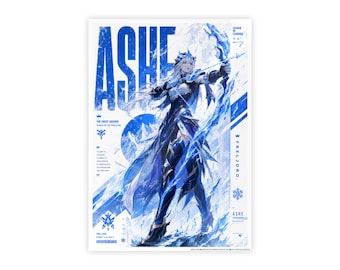 Ashe Ice Archer League of Legends Poster | Gloss poster