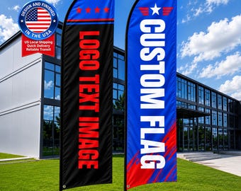 Custom Feather Flag,Personalized Indoor Outdoor Advertising Banner,Custom Logo Text Image , Corporate Publicity Event Promotional Sale Flag