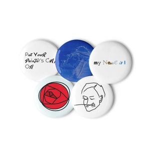 Set of art buttons