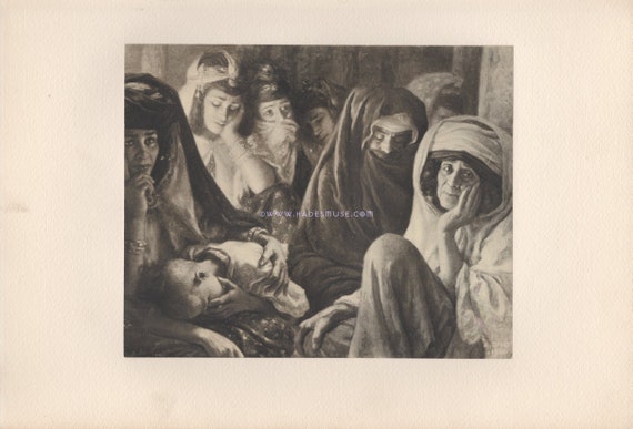 Sorrows Mourning Grief 1905 Old Rare Antique Vintage Art Etsy