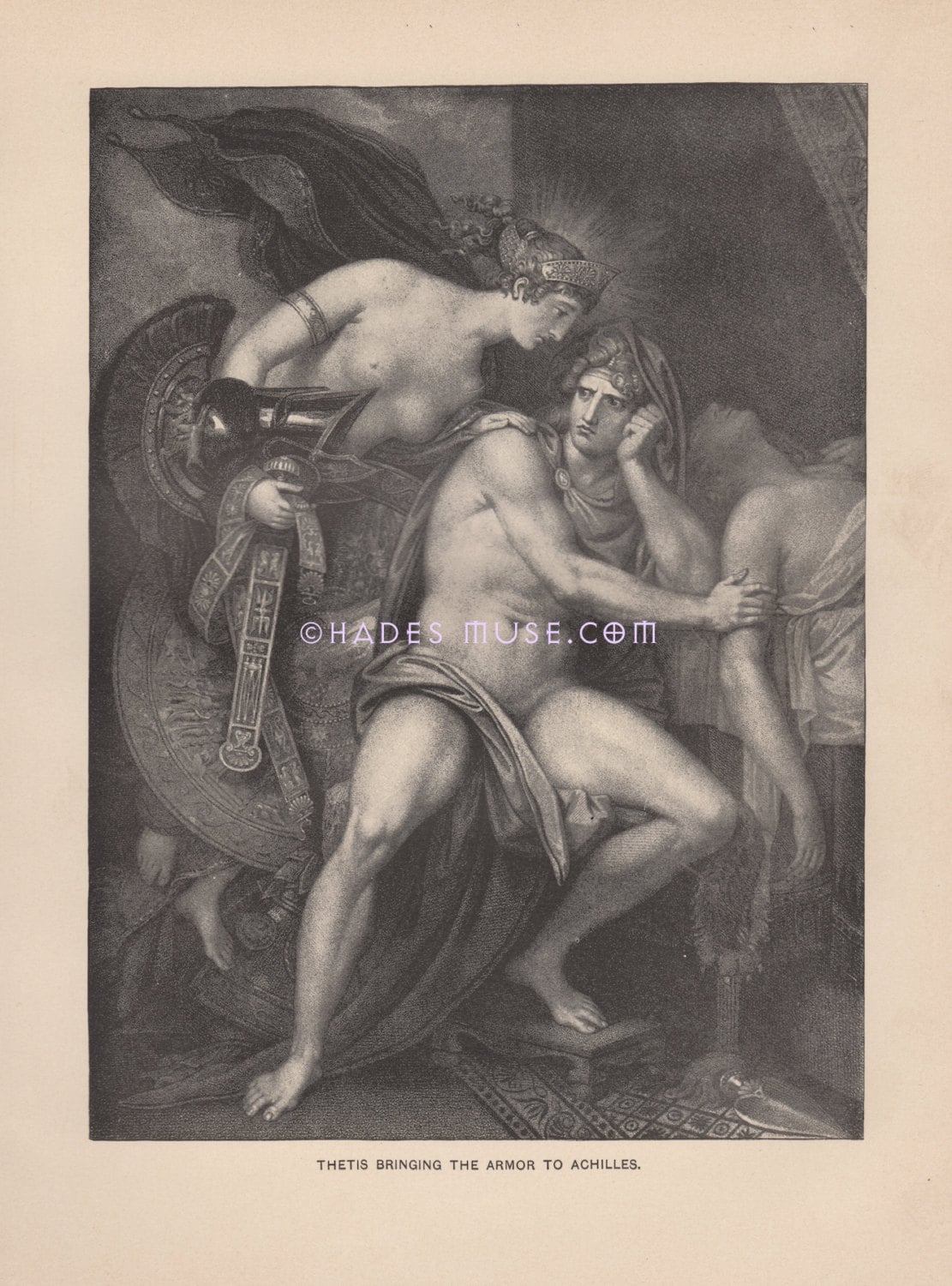 Nackte Gottin Thetis Gott Achilles Weinte Vulkan Etsy Deutschland