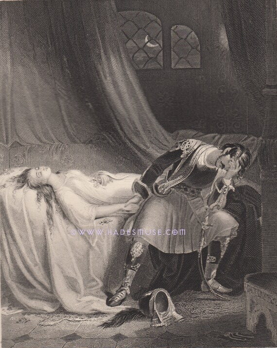 Maiden Lays On Funeral Bier Solemn Etsy