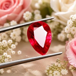 Best Burma Ruby 9-10 CT Natural Red Ruby Long Pear Cut Loose Gemstone Best Offer July Birthstone Jewelry Making Gemstone