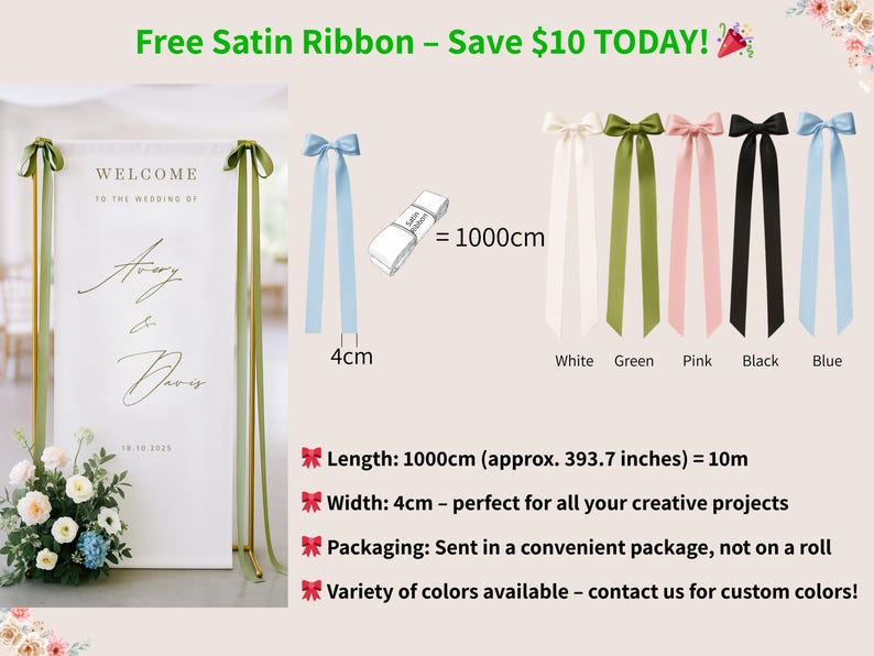 Sheer Lace Wedding Welcome Sign: Tulle Fabric, Macquin Sequins with Stand image 9