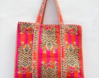 Bolsa de algodão acolchoado Tiger Cotton: Ideal para viagens e praia…