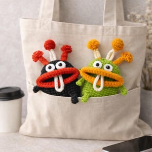 Mönster för virkade monsternyckelringar, amigurumi-handledning, nybörjarvänlig (PDF-nedladdning)