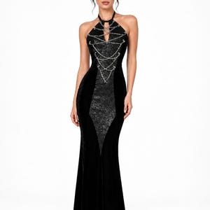 black alternative prom dress New Arrival Sparkly Open Shoulder Mermaid Unique Prom Dresses PD2077 –  SposaBridal main image 0