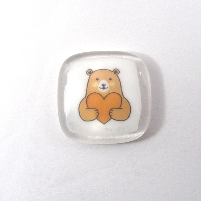 Bear Pocket Hug Fused Glass. Hugging Heart Keepsake Pocket Etsy UK