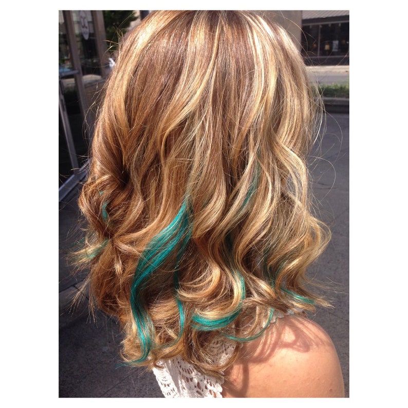 Sunset Ombre Hair Extensions Clip In Human Hair Streaks Etsy