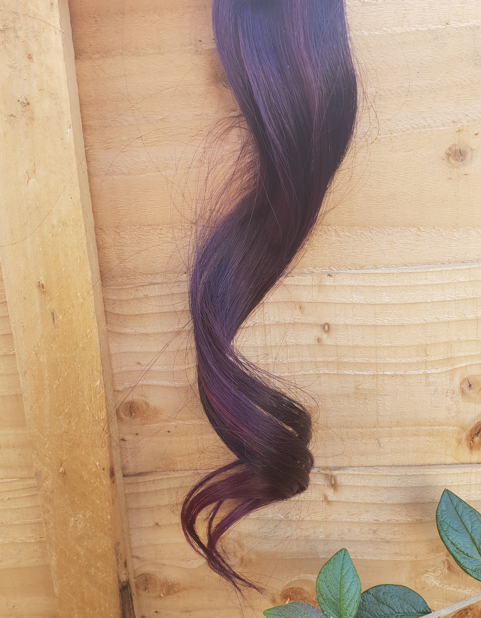 Black Cherry Hair Extensions Clip in Human Hair Streaks Etsy