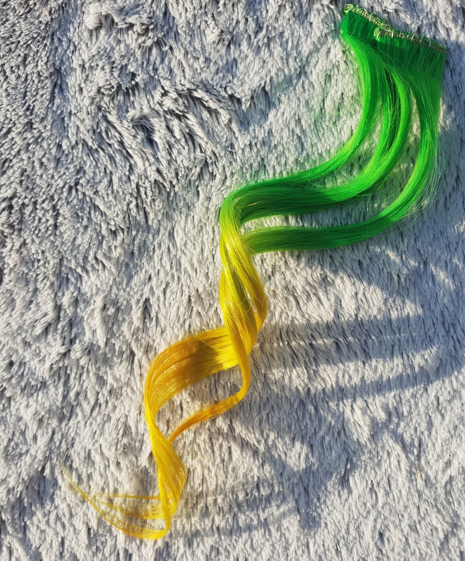 Lemon & Lime Hair Extensions Clip in Human Hair Streaks Etsy