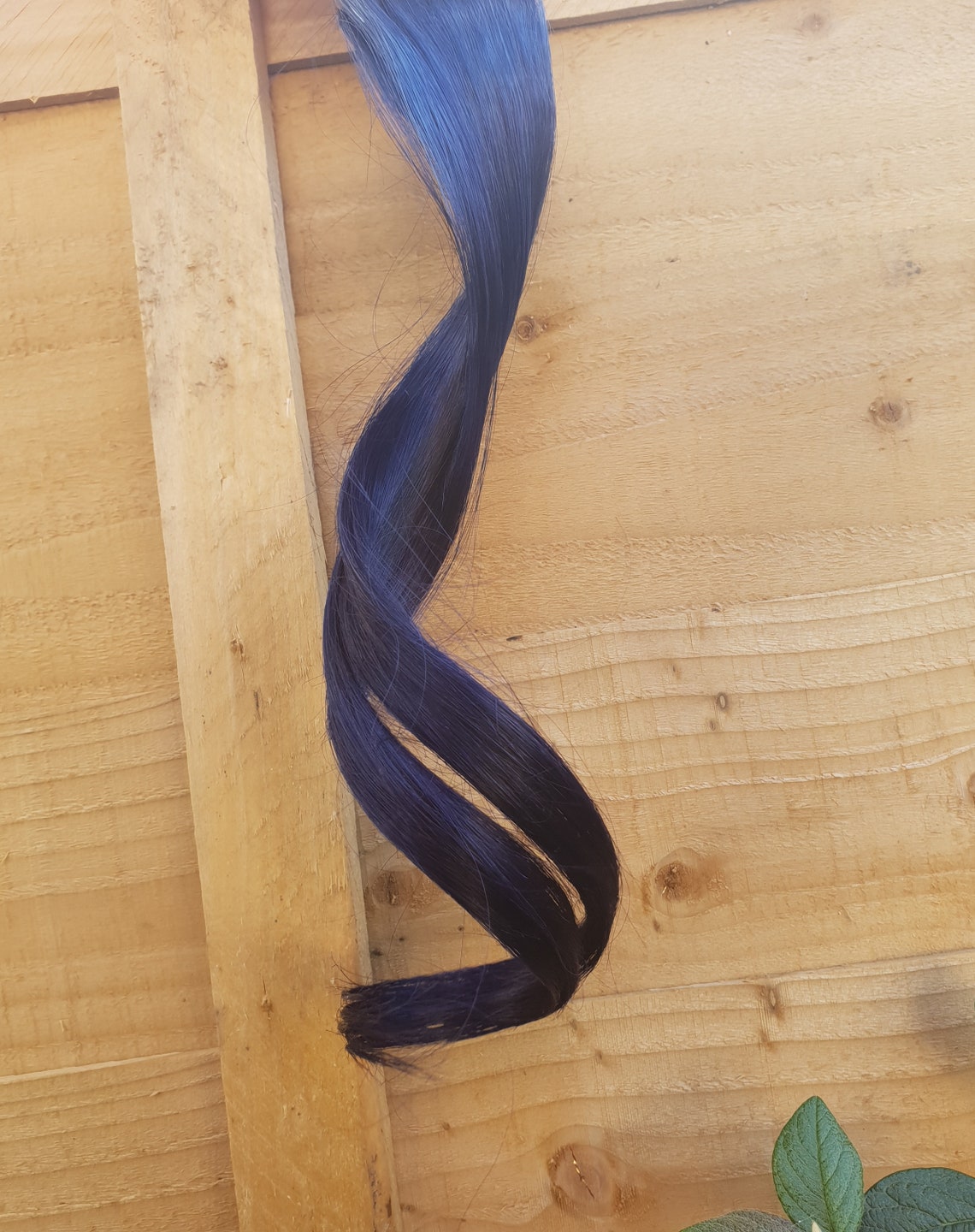 Navy Blue Hair Extensions Clip in Human Hair Streaks Etsy