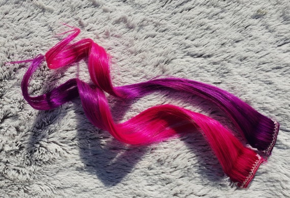 Pink Purple Ombre Hair Extensions Clip In Human Hair Etsy