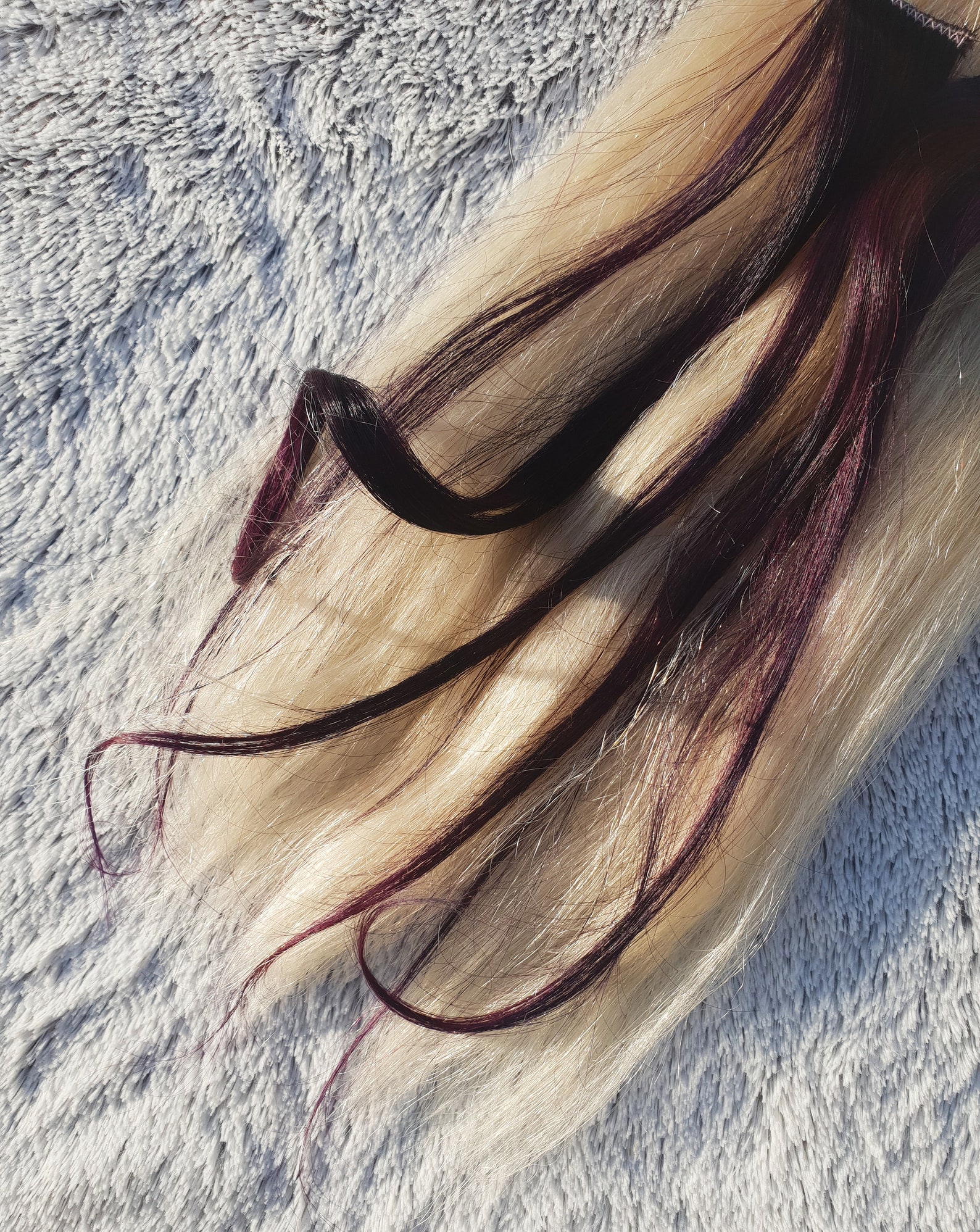 Black Cherry Hair Extensions Clip in Human Hair Streaks Etsy