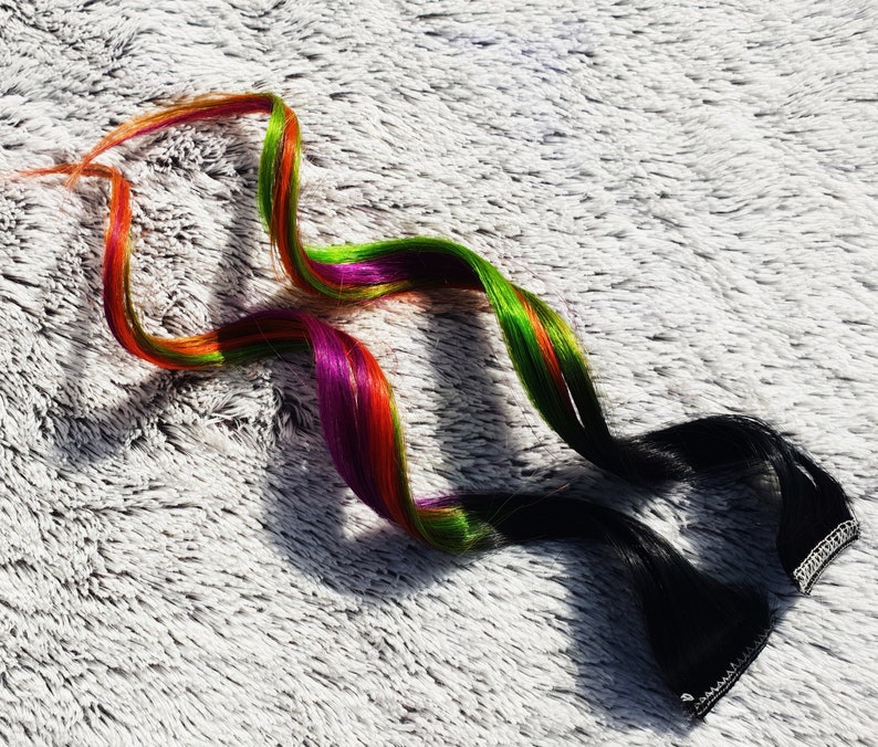 Halloween Black Ombre Hair Extensions Clip In Human Hair Etsy