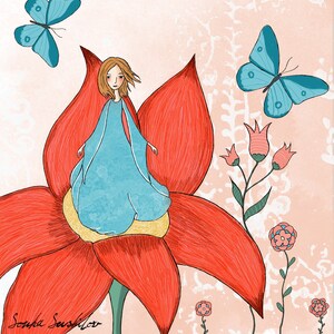 Thumbelina Art Print (3 verschillende formaten) - Fairy Tale Wenskaart