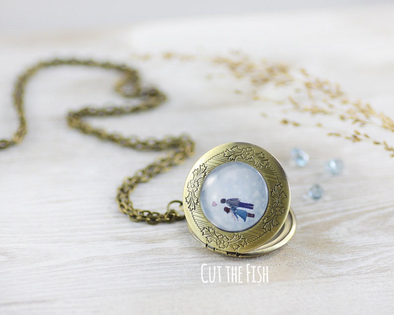 Love Jewelry Love Necklace Couple Locket Love Locket Couple Jewelry Art jewelry by Cut the Fish Jewelry Love Couple