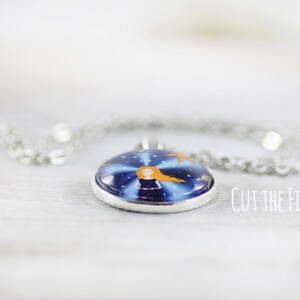 Space Jewelry Jewelry Blue Jewelry Solar System Necklace Gifts for Her Space Necklace Art jewelry by Cut the Fish image 3