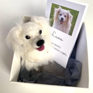 Custom Felt Pet Portrait, Wool Dog Sculpture, Personalized Gift, Pet loss keepsake image 4