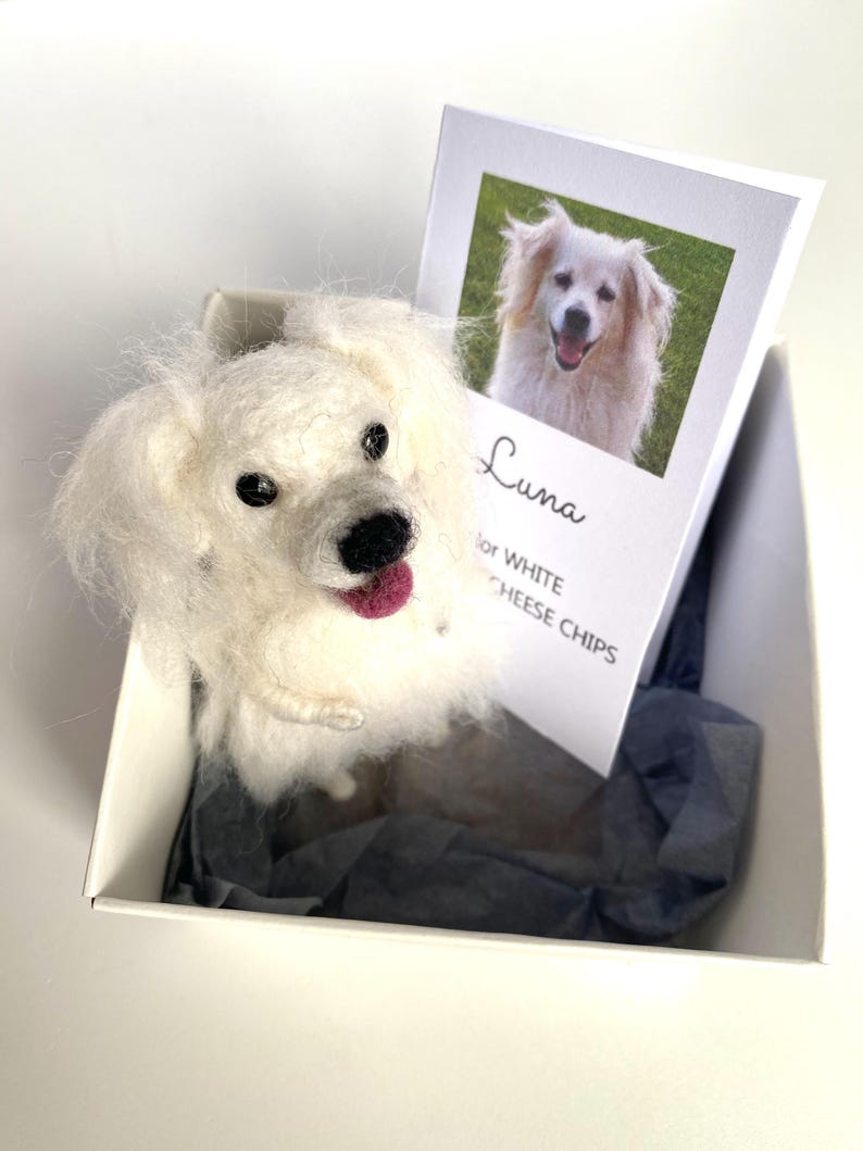 Custom Felt Pet Portrait, Wool Dog Sculpture, Personalized Gift, Pet loss keepsake image 4