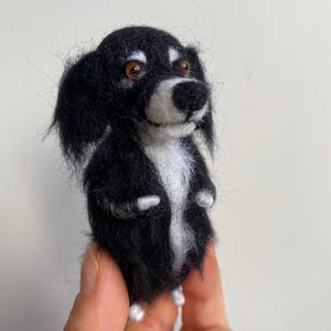 Custom Felt Pet Portrait, Wool Dog Sculpture, Personalized Gift, Pet loss keepsake image 8