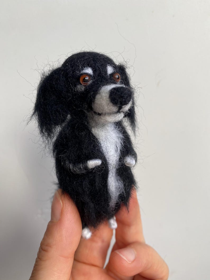 Custom Felt Pet Portrait, Wool Dog Sculpture, Personalized Gift, Pet loss keepsake image 8