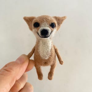 Custom Felt Pet Portrait, Wool Dog Sculpture, Personalized Gift, Pet loss keepsake image 5