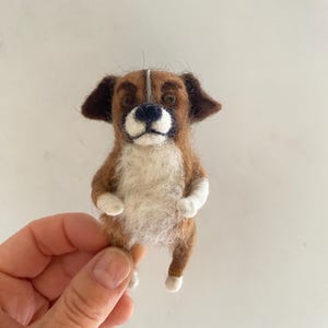 Custom Felt Pet Portrait, Wool Dog Sculpture, Personalized Gift, Pet loss keepsake image 9
