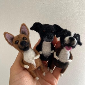 Custom Felt Pet Portrait, Wool Dog Sculpture, Personalized Gift, Pet loss keepsake image 18