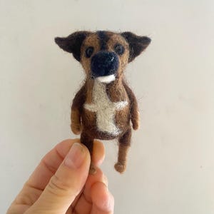 Custom Felt Pet Portrait, Wool Dog Sculpture, Personalized Gift, Pet loss keepsake image 7