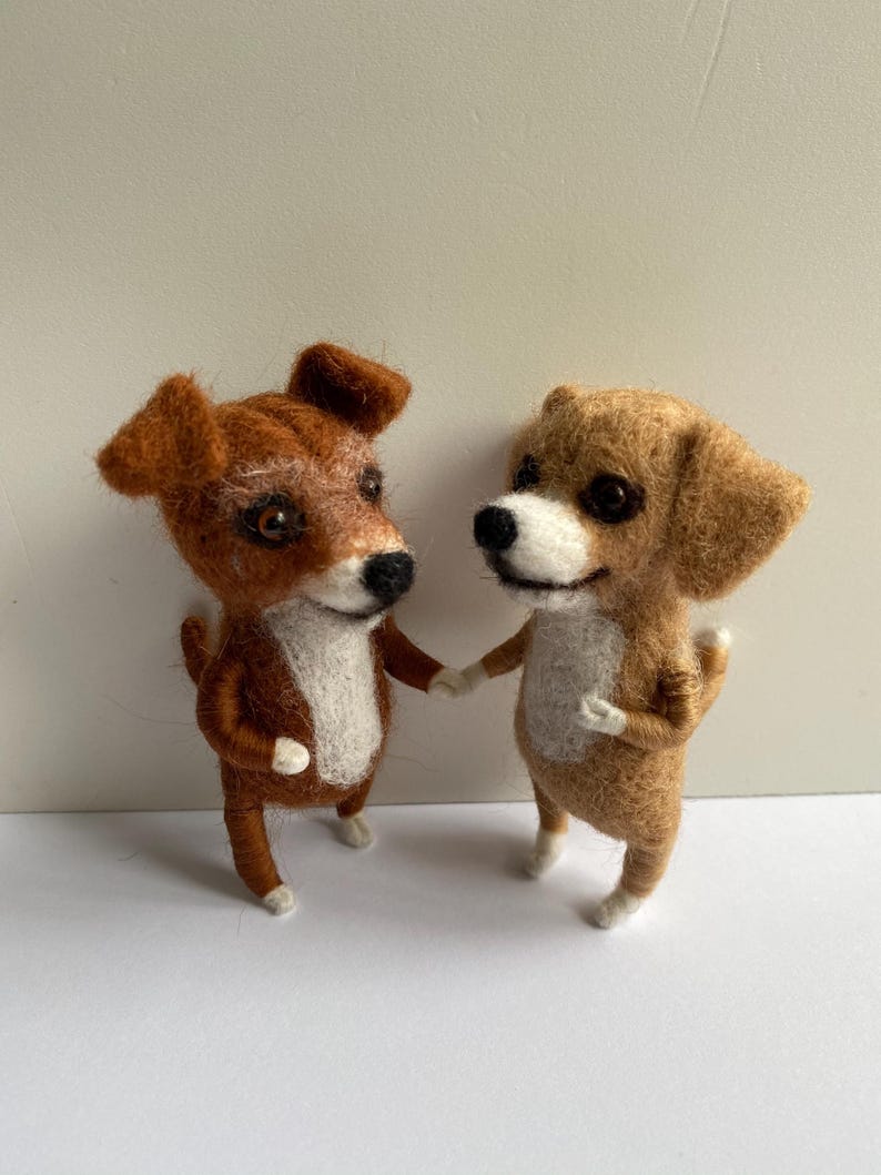 Custom Felt Pet Portrait, Wool Dog Sculpture, Personalized Gift, Pet loss keepsake image 6