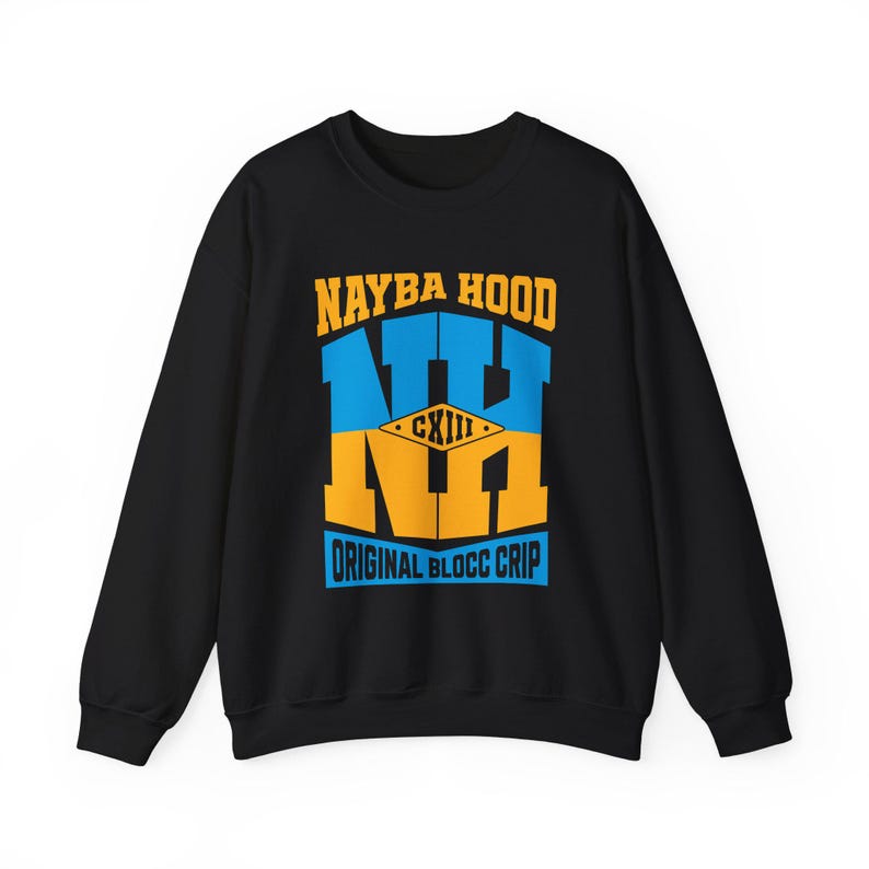 Original Blocc Crip Sweatshirt, 113 Nayba Hood (Men's Regular Fit) Black