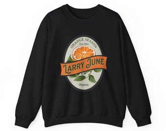 Larry June Yee Hee Organic Label Sweatshirt mit Rundhalsausschnitt aus schwerer Mischung