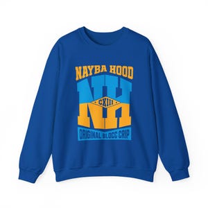 Original Blocc Crip Sweatshirt, 113 Nayba Hood (Men's Regular Fit) Royal