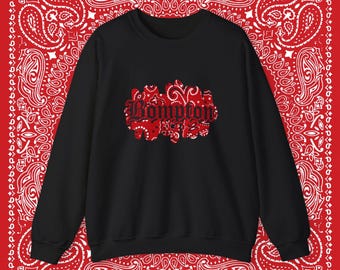 Bompton Red Bandana Damu Piru Schwere Mischung Sweatshirt mit Rundhalsausschnitt