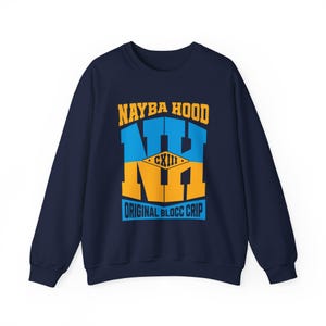 Original Blocc Crip Sweatshirt, 113 Nayba Hood (Men's Regular Fit) Navy