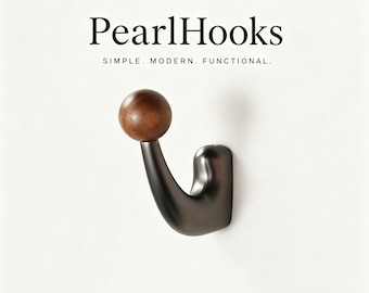 Black Zinc Alloy Wall Hook | Scandinavian Minimalist Coat Hook | Modern Bathroom Towel Hook |  Entryway Organizer | Matte Black Wall Decor