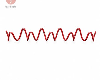 Red Wave Iron Hook, Drilled for Wall Decoration