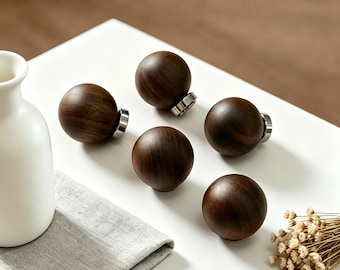 Magnetic Walnut Hook No Drilling| Natural Walnut Magnetic Hook, No Drill & Easy Install| Strong Magnetic Hook|  Removable | Decorative