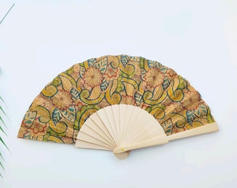 Leichter Klappfächer aus Kork | Natürlicher umweltfreundlicher tragbarer Sommerkühler