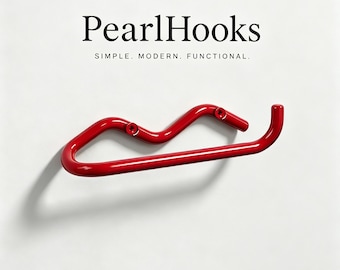 Minimalist Wall Hook | Scandinavian Coat Hook | Modern Entryway Organizer | Wooden Wall Hanger | Bathroom Towel Hook| Pearl Hooks hook
